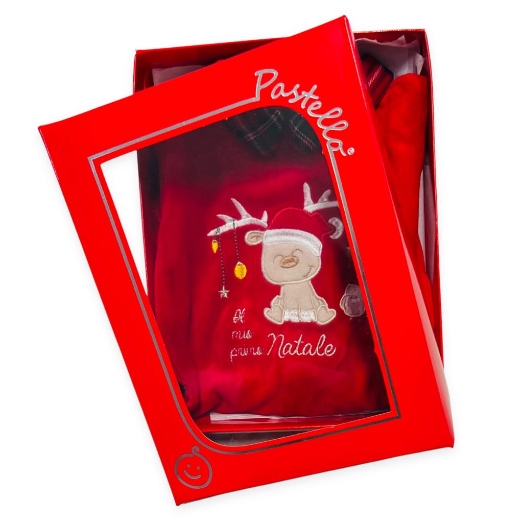 Tutina ciniglia Natalizia - Mstore016 - Tutina ciniglia - Pastello