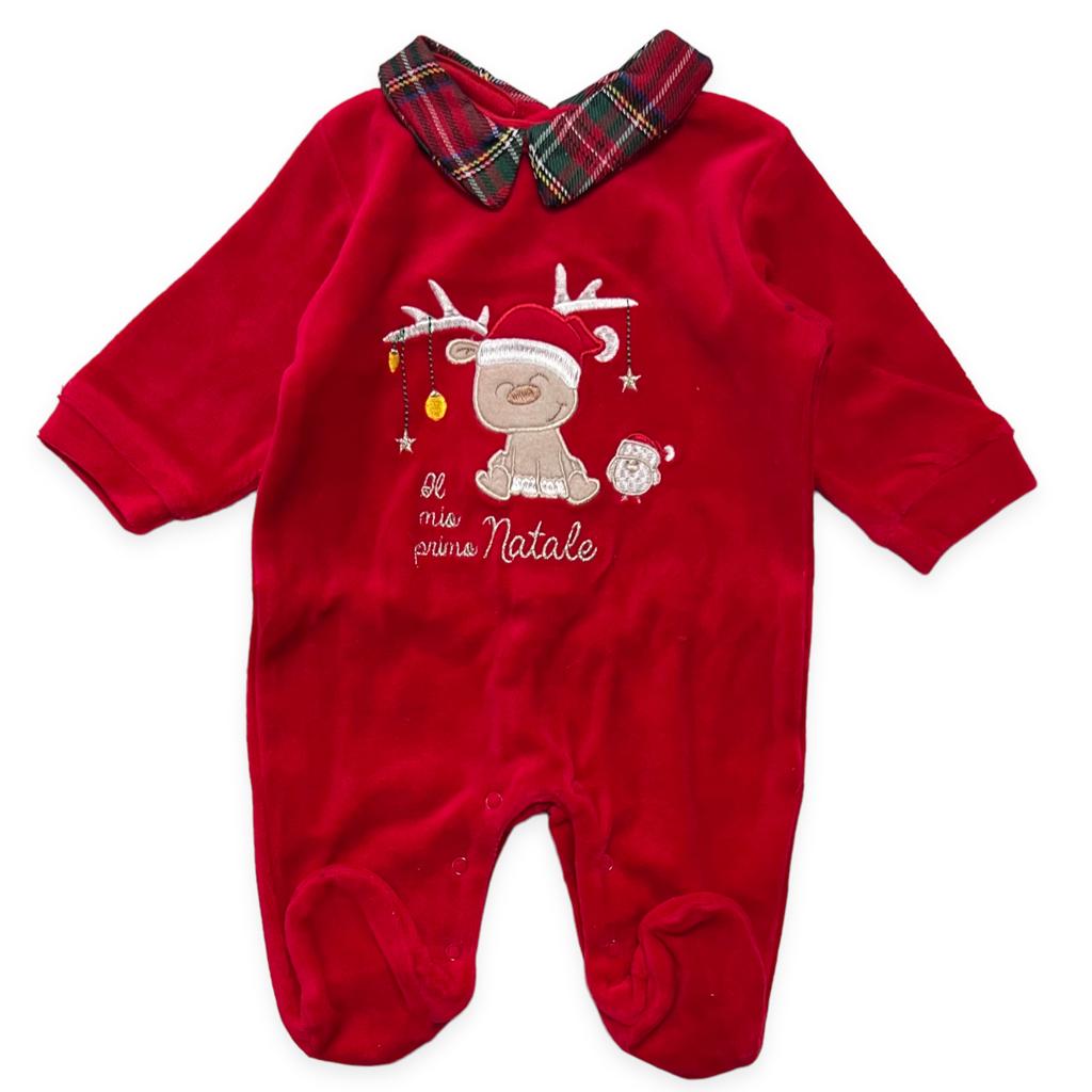 Tutina ciniglia Natalizia - Mstore016 - Tutina ciniglia - Pastello